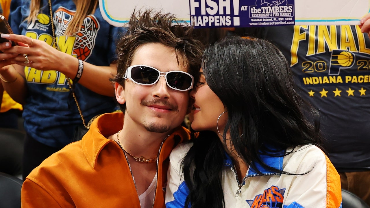 Kylie Jenner and Timothée Chalamet Seal the Knicks Win With Their Knicks-iest Fits Yet—and a Big Kiss