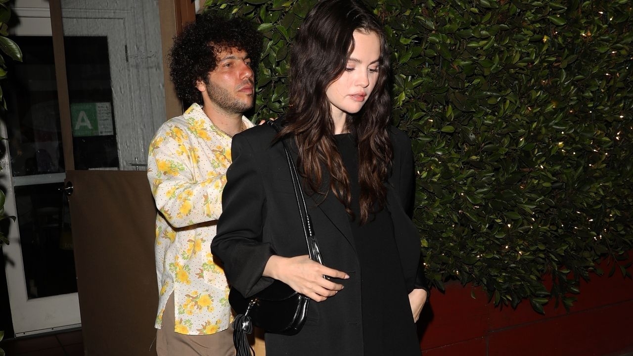 Selena Gomez Tests Out the Suit and Sandal Combo for a Summer Date Night