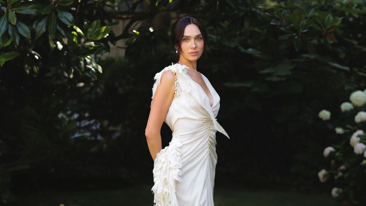 This Bride's Last-Minute Wedding Looks Included Custom Colleen Allen and Secondhand Vintage