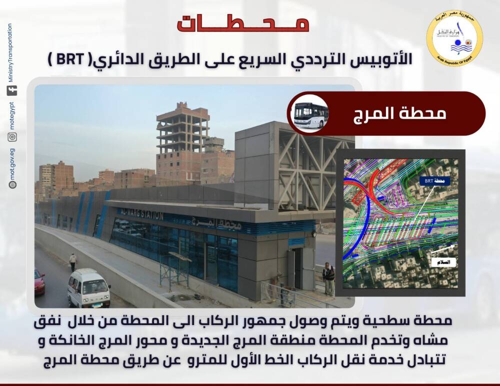 تعرف علي محطات الأتوبيس الترددي الجديد BRT- سيتم تشغيلها للجمهور قريبا