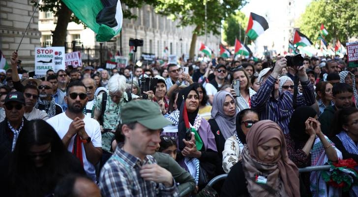 الآلاف يتظاهرون في لندن إحياء لذكرى النكبة السابعة والسبعين