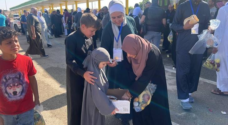 استقبال أولى قوافل الحجاج الأردنيين في واحة معان قبل توجههم إلى السعودية