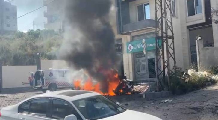 VIDEO: One killed in 'Israeli' airstrike on car in Ain Baal, south Lebanon