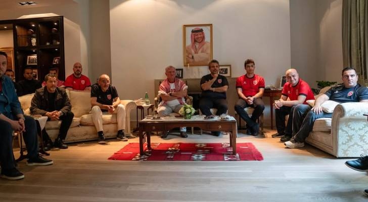 King watches Jordan's qualifier game against Oman during London visit