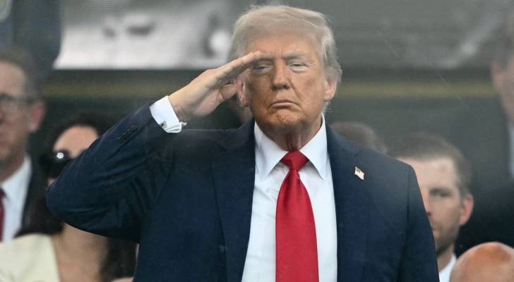 Trump flexes military might at parade as protests sweep US