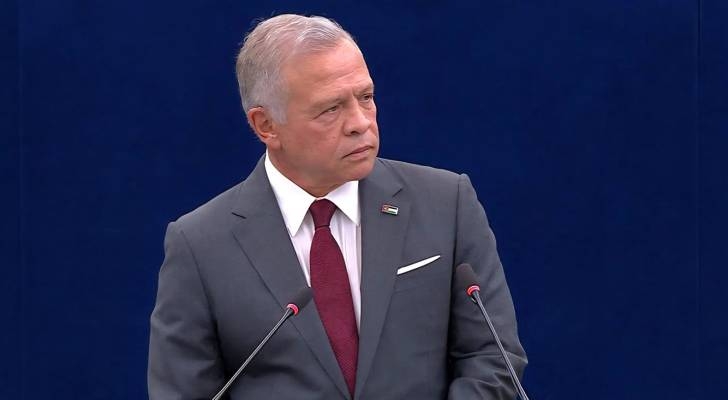 King returns to Jordan after addressing European Parliament