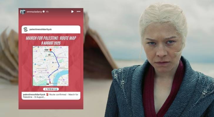 House of the Dragon actor Emma D'Arcy publicly backs London's National March for Palestine