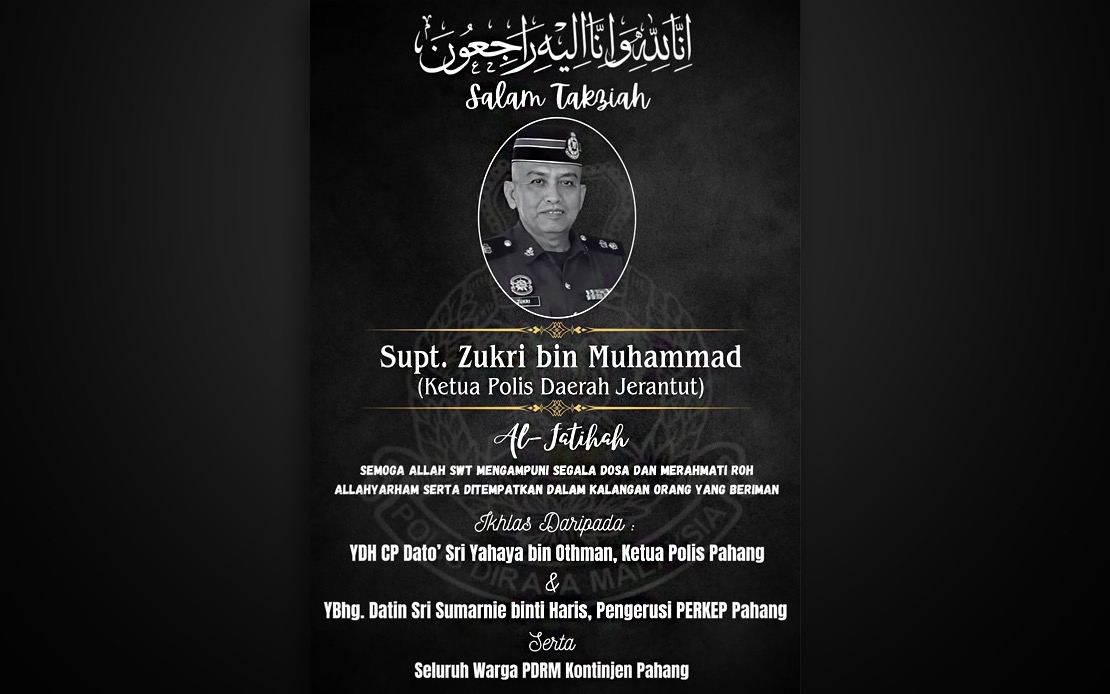 Jerantut District Police Chief Dies Of Heart Attack