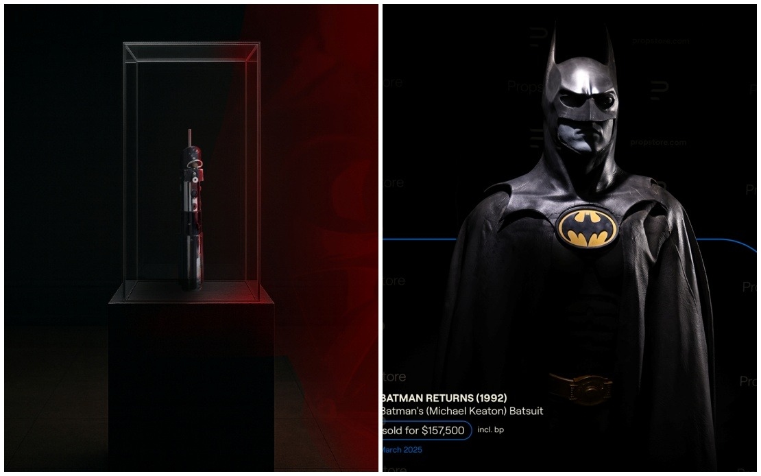 Darth Vader's Star Wars Lightsabre, Keaton Batman Suit Go To Auction