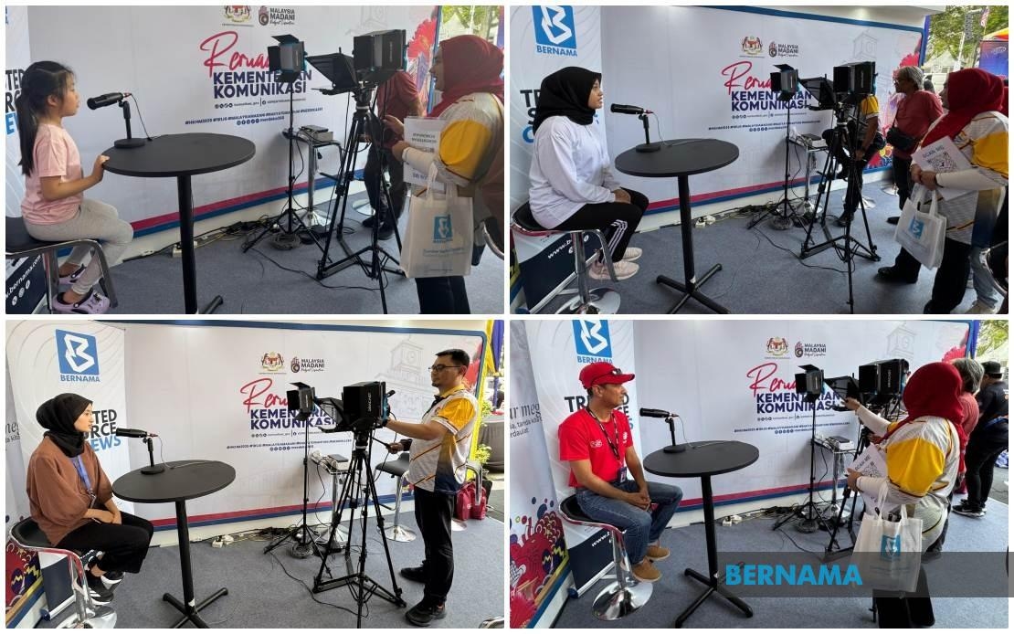 National Month Launch: Bernama Booth Draws Crowd With Hands-on News Anchor Experience