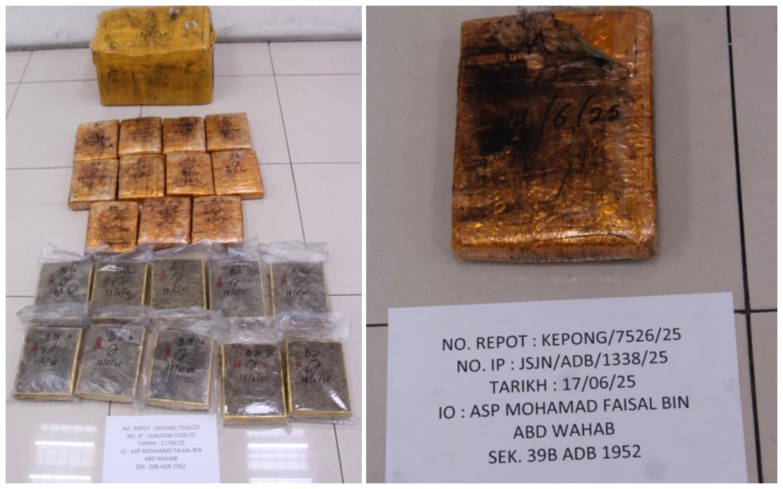 Over 70kg Of Ganja Seized In Kepong, Two Men Detained