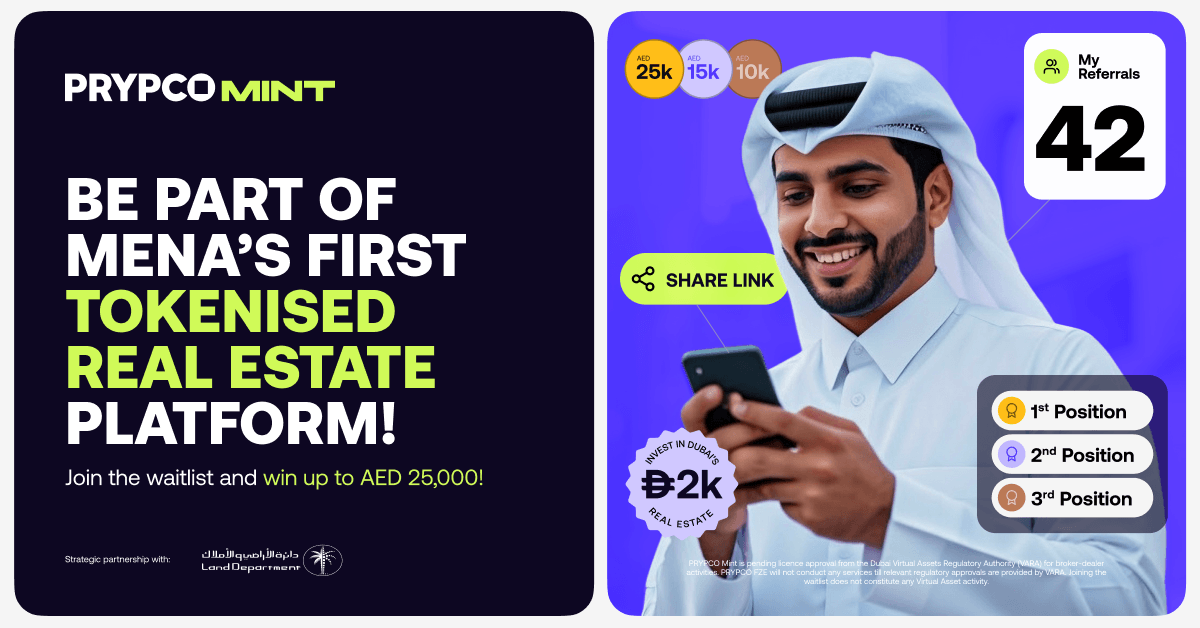 Dubai Pioneers Tokenised Property Investment with Prypco Mint Launch