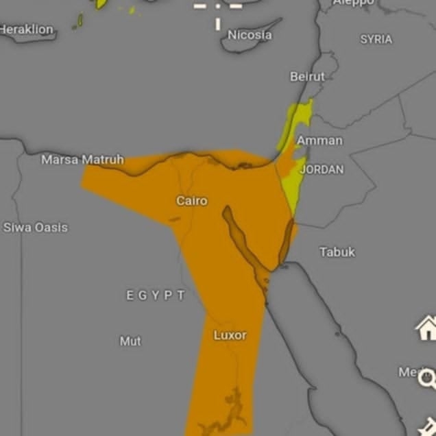 موقع عالمي للطقس يحذر: أغلب مناطق شرق مصر الشرقية معرض لخطر العاصفة