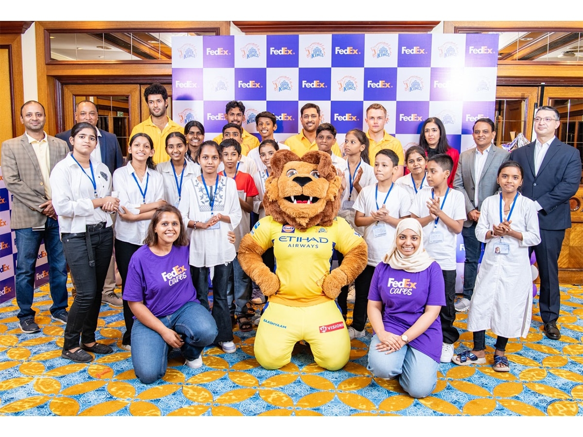 CSK Players Meet "Let's READ" beneficiaries with FedEx Cares