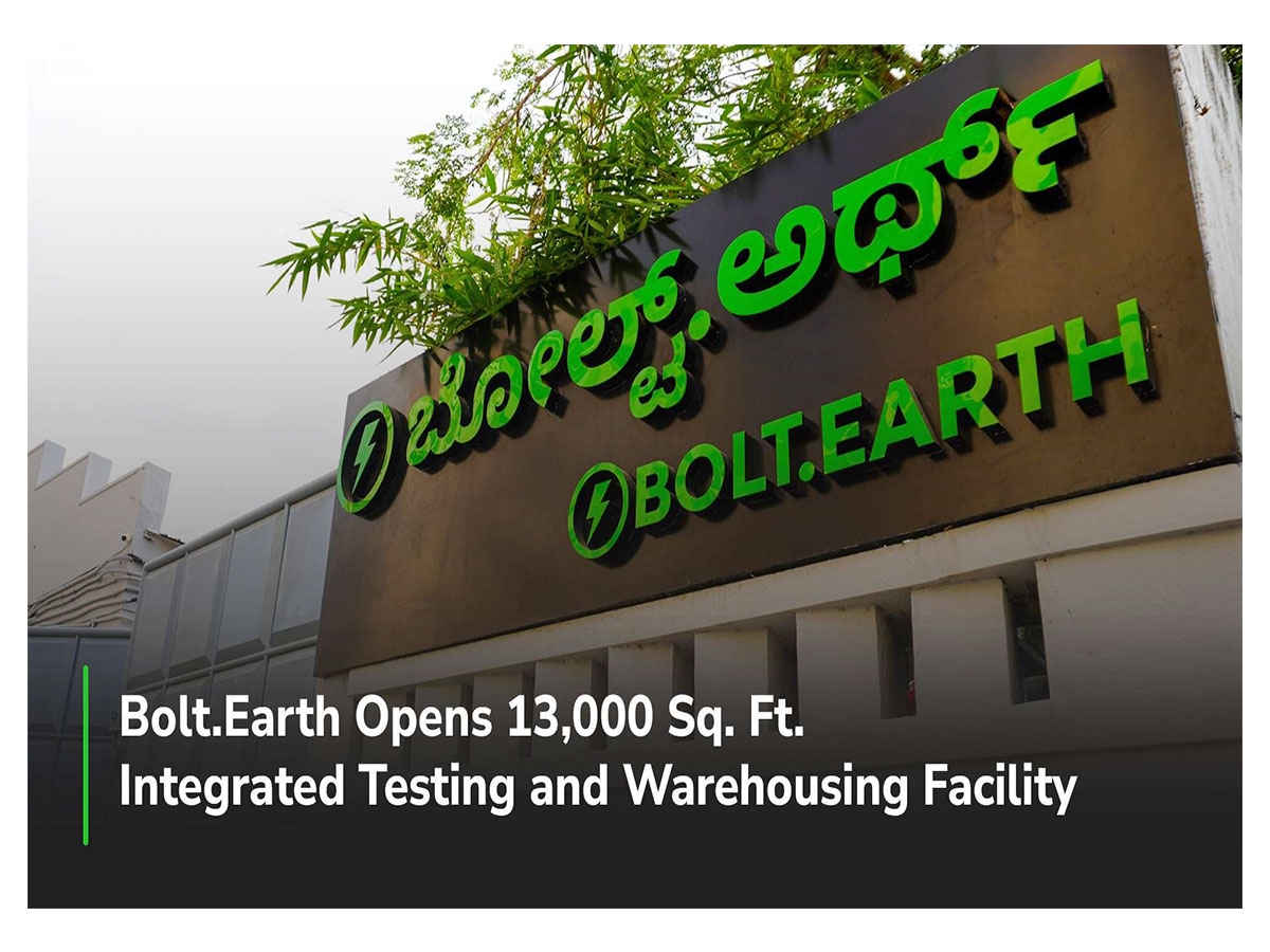 Bolt.Earth Opens 13,000 Sq. Ft. Integrated Testing and Warehousing Facility to Fast-Track EV Charging R & D and Manufacturing