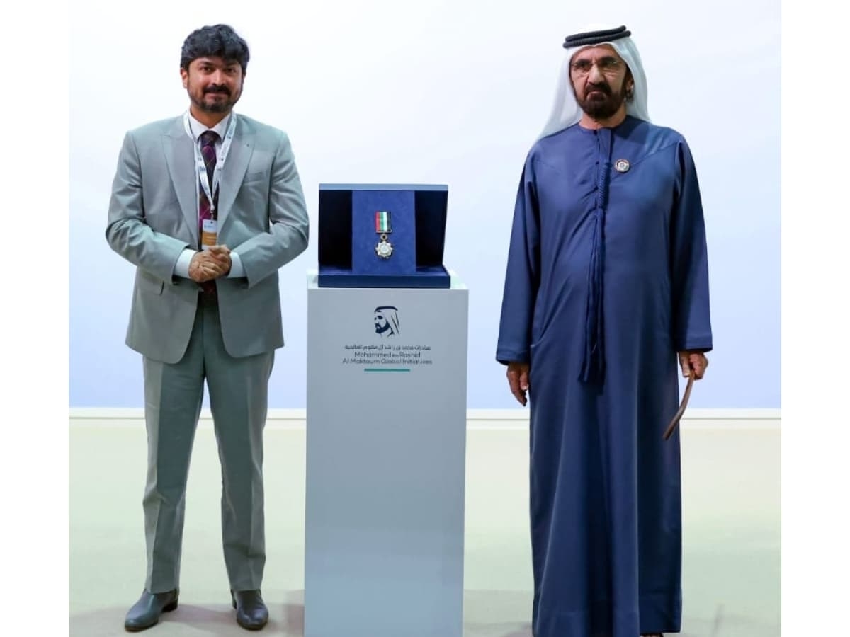Siddharth Balachandran Receives Mohammed bin Rashid Al Maktoum Medal for Philanthropy
