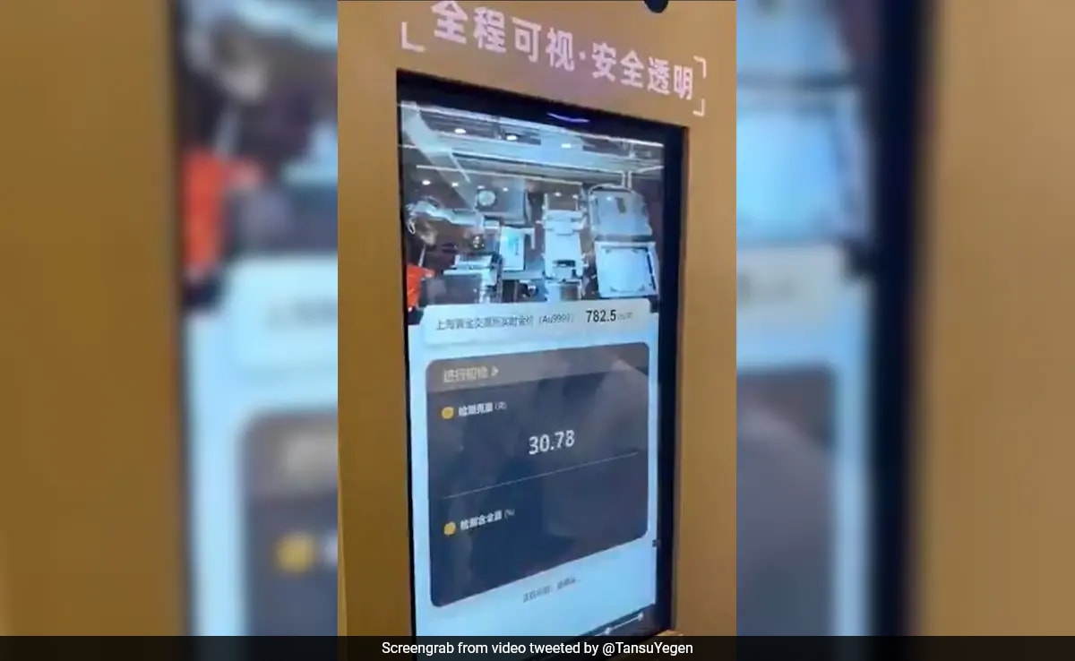 "No Paperwork, Instant Cash": China's Gold ATM Lets Users Sell Jewellery In 30 Minutes