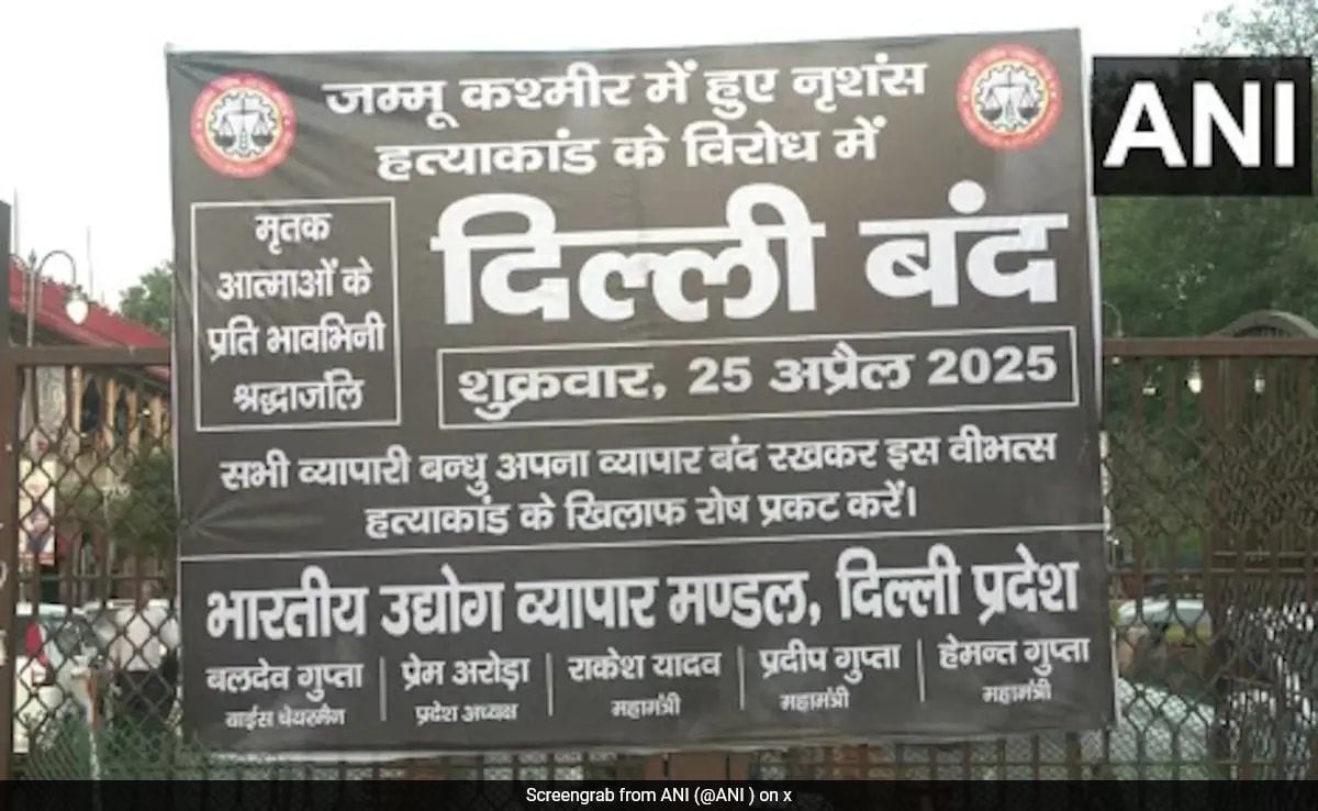 Delhi Markets Shut Down In Protest Of Pahalgam Attack