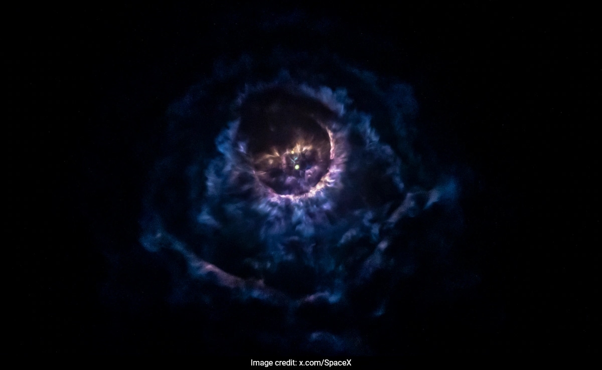 Pics: SpaceX Rocket Creates Stunning Nebula-Like Glow During Return To Earth