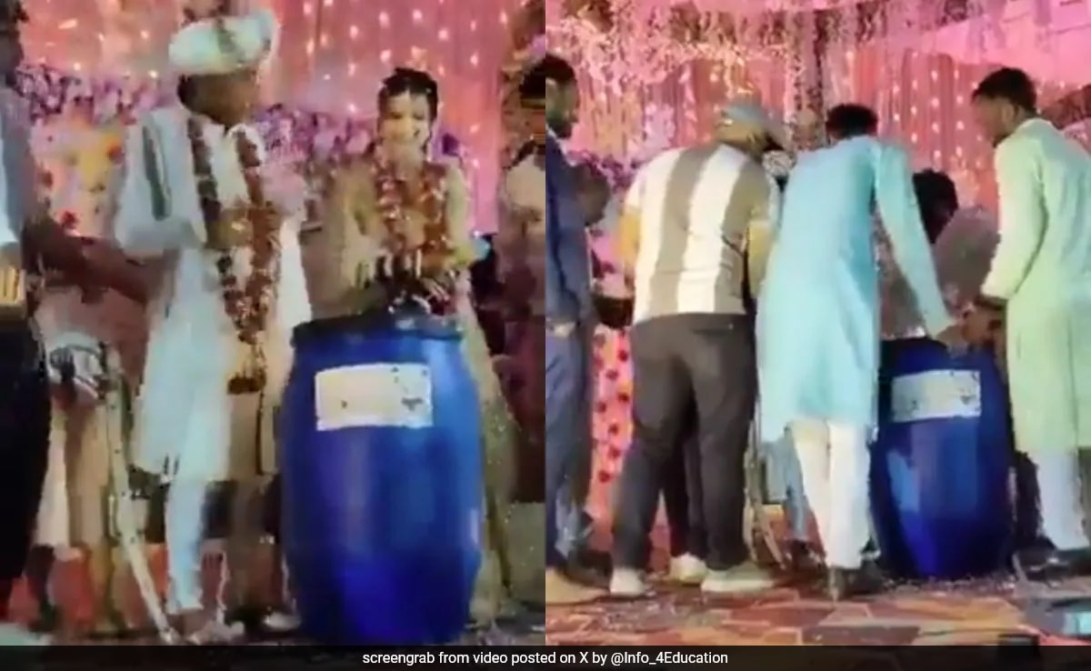 Viral Video Of Blue Drum Gift To Newly Weds Reminds Users Of Meerut Horror