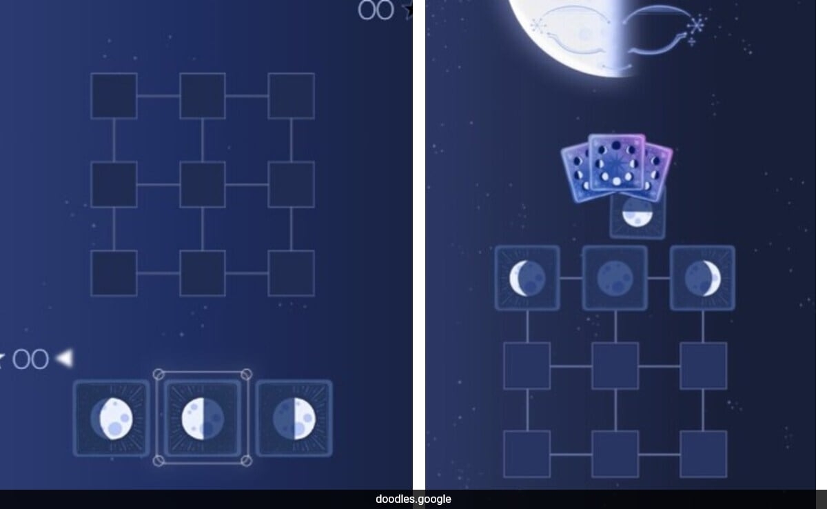 Google Doodle Celebrates 'Rise Of The Half Moon April' With Interactive Lunar Card Game