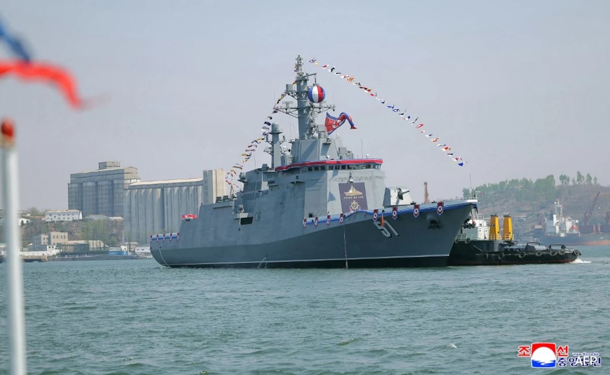 North Korea Launches New 5,000-Tonne Warship With "Most Powerful Weapons"