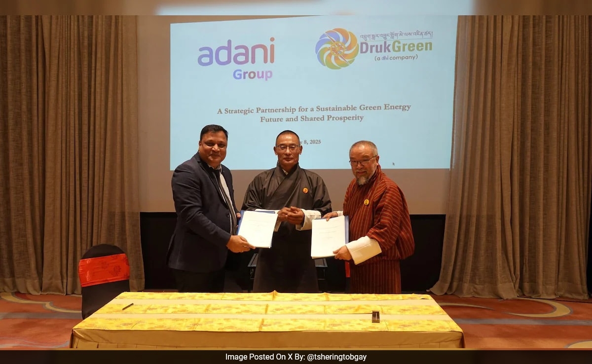 Adani Group Signs Pact With Bhutan's Druk Green Power Corporation For 5,000 MW Of Hydropower Project