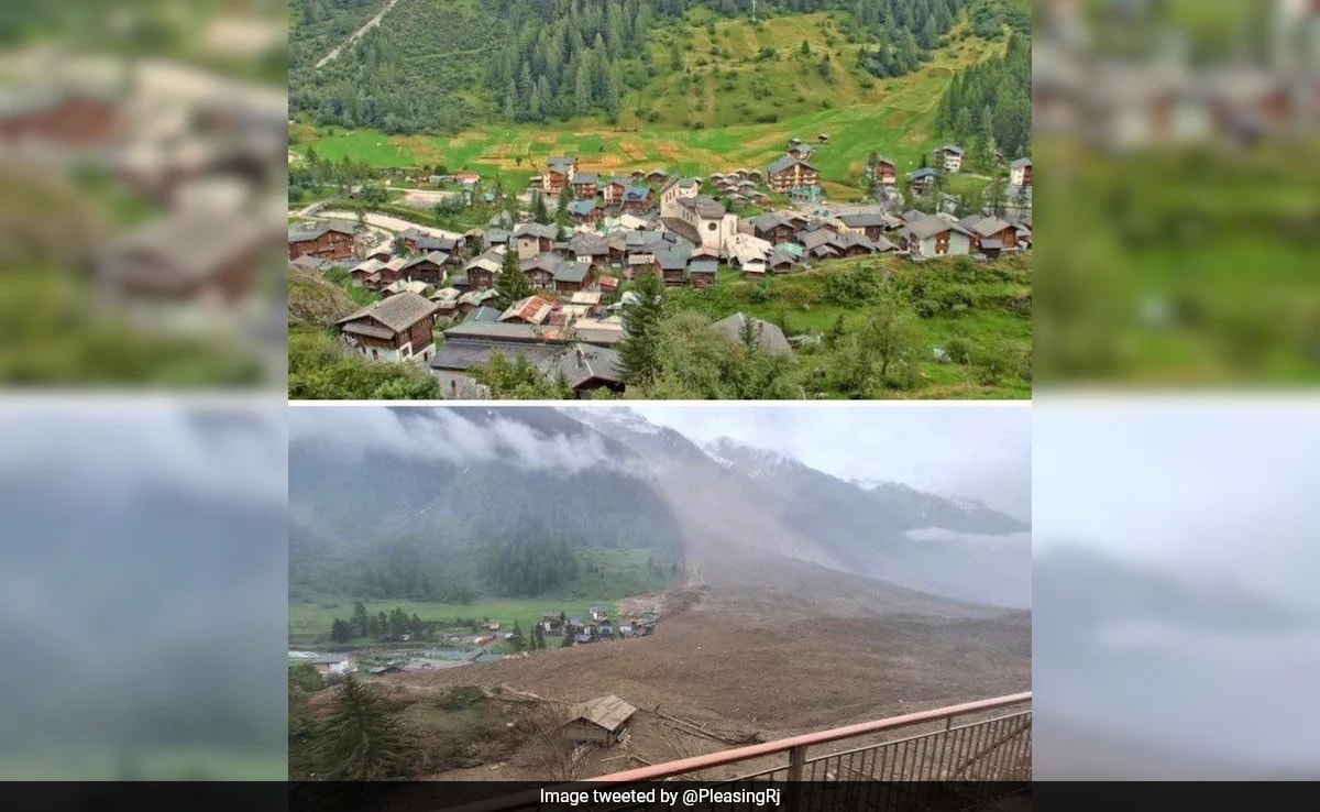 Video: Swiss Village Nearly Wiped Out After Glacier Collapse Causes Catastrophic Landslide