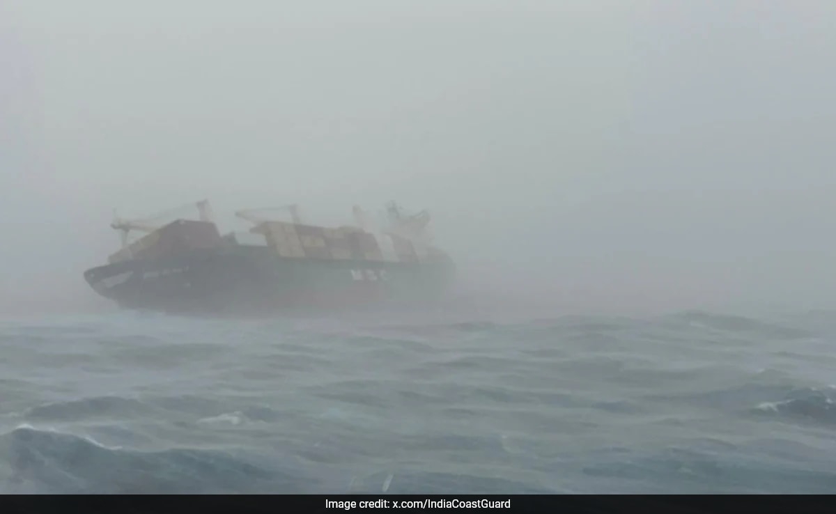 Liberian Cargo Ship Sinks Near Kerala Coast, All 24 Crew Onboard Rescued