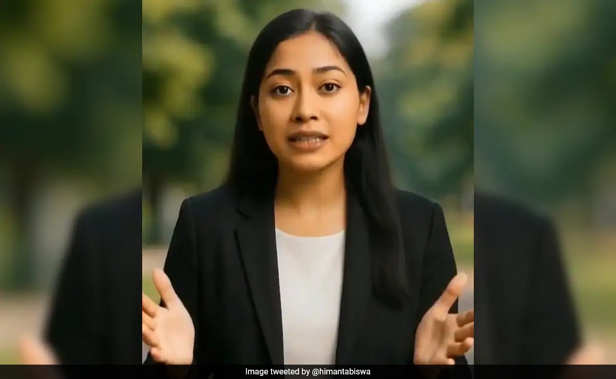 "Meet Ankita": Himanta Biswa Sarma Shares Video Of AI Anchor Reporting On Assam Cabinet Meeting