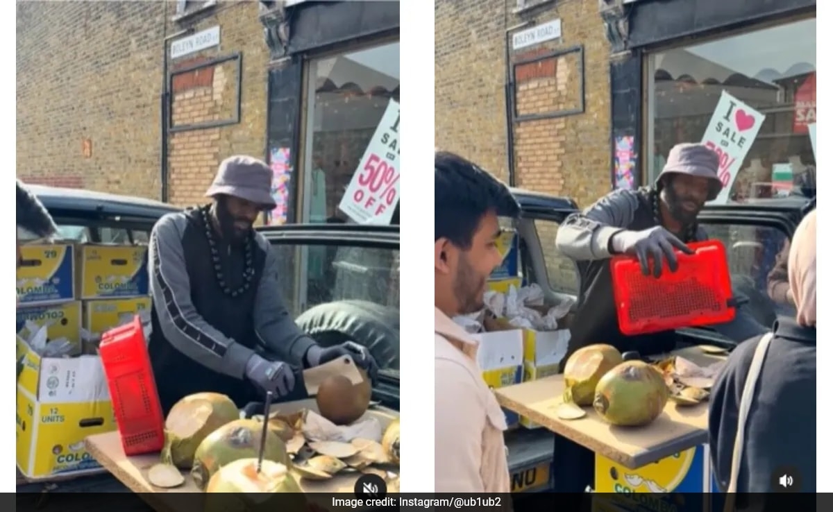 "Give Him Adhaar Card": Video Of British Man Selling 'Nariyal Paani' In London Goes Viral