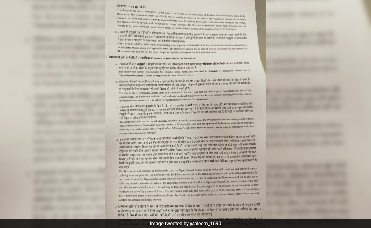 Bengaluru Man Highlights Absence Of Kannada In Vehicle Loan Papers: "How Is A Kannadiga...?"