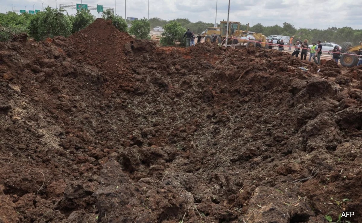 Watch: 25-Meter-Deep Crater At Israel's Biggest Airport After Houthi Missile Strike