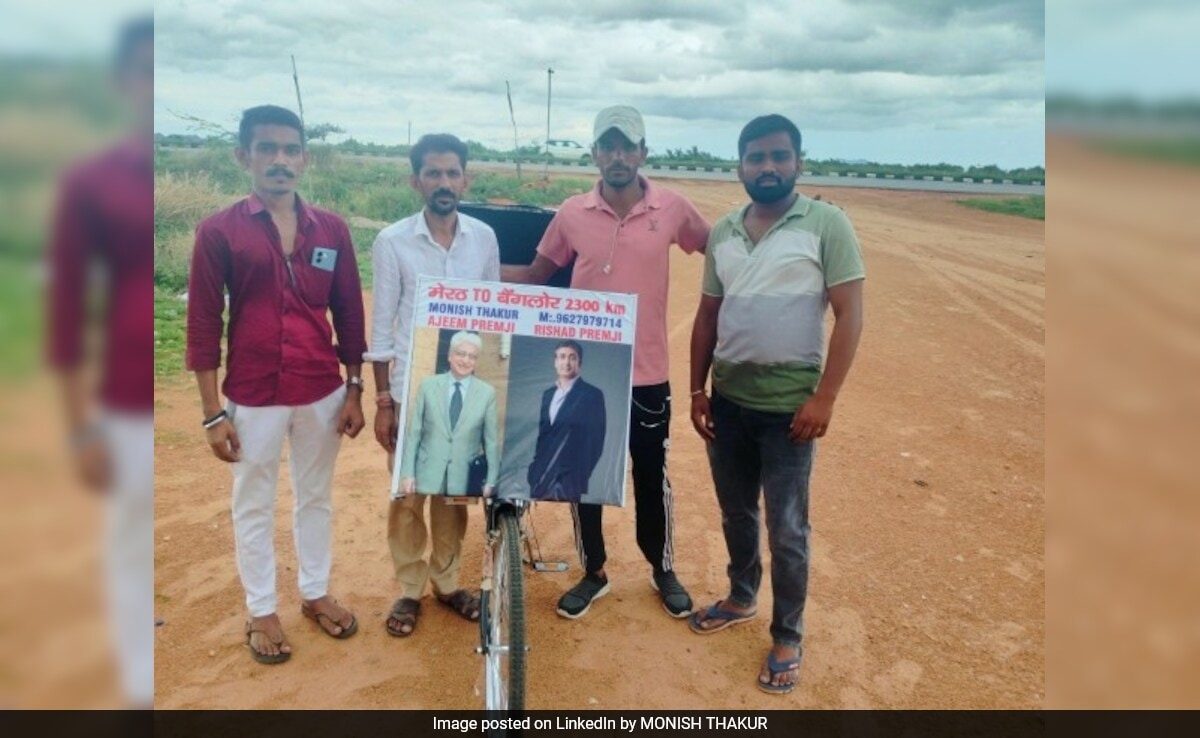 UP Man Cycles 2,300 km In 25 Days To Meet Wipro's Azim And Rishad Premji