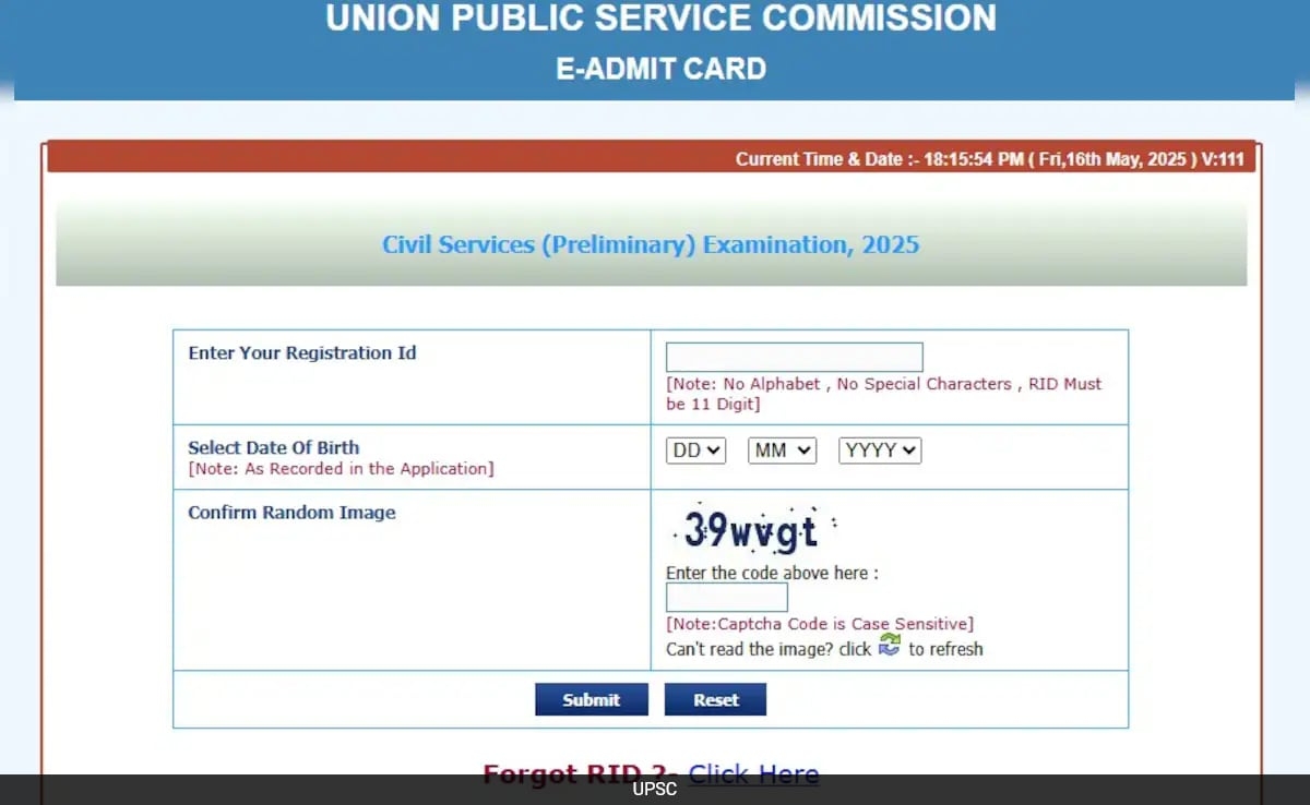 UPSC Prelims 2025: Admit Card Download Link Live, Check Exam Details And Guidelines