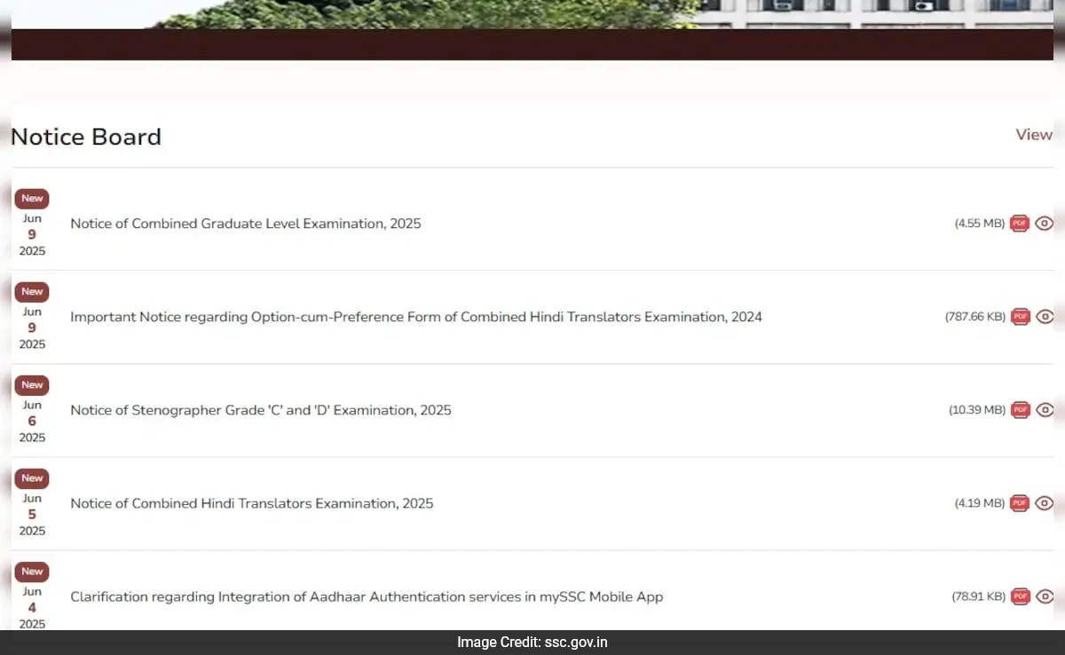 SSC Combined Graduate Level (CGL) Examination Notification Released, Details Here