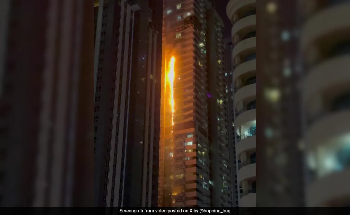 Chilling Video Shows Massive Fire At 67-Storey Dubai Skyscraper
