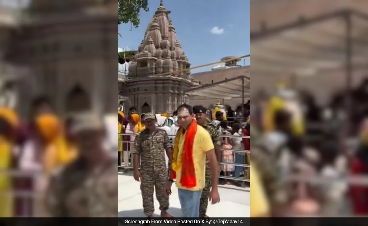 Tej Pratap Seen In Video Inside Kashi Temple's Restricted 'Red Zone', Probe Ordered