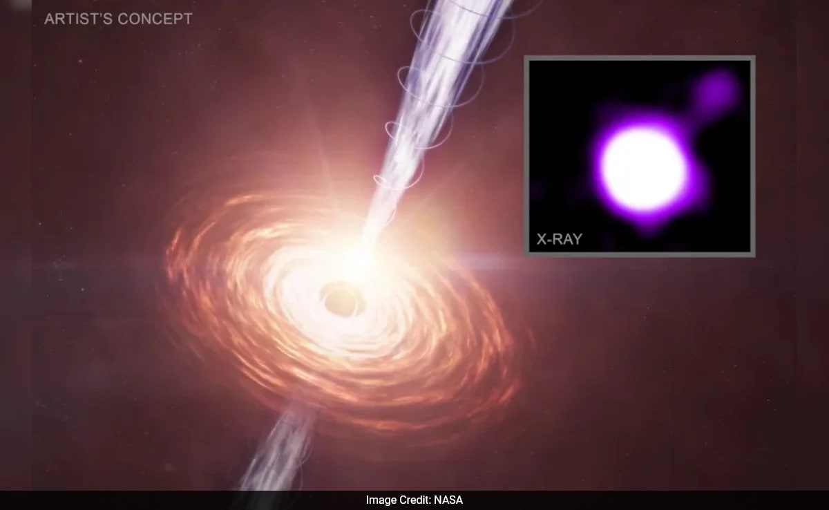 Black Hole With Powerful Jet Illuminated By Universe's 'Oldest Light' Spotted