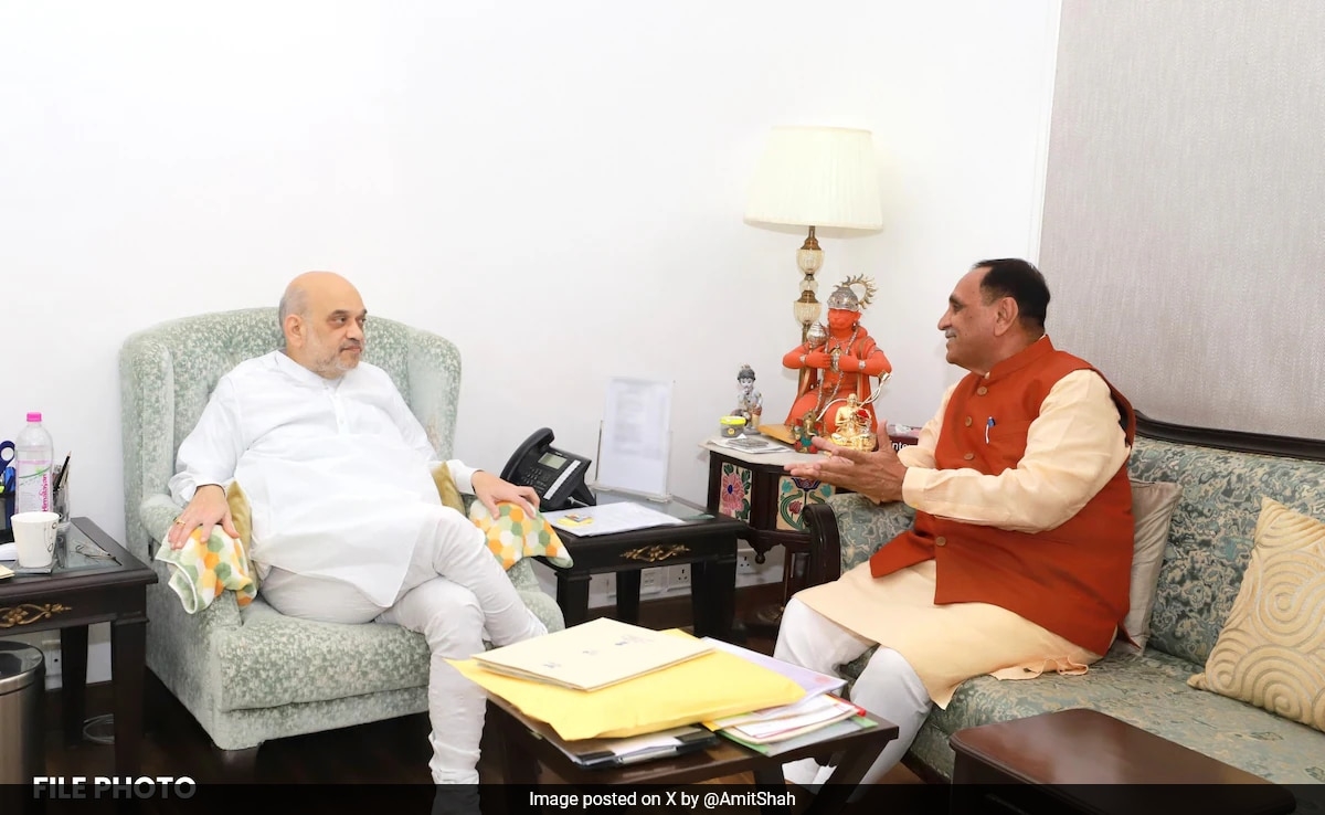 "Hard To Believe": Amit Shah On Death Of Vijay Rupani, Extends condolences