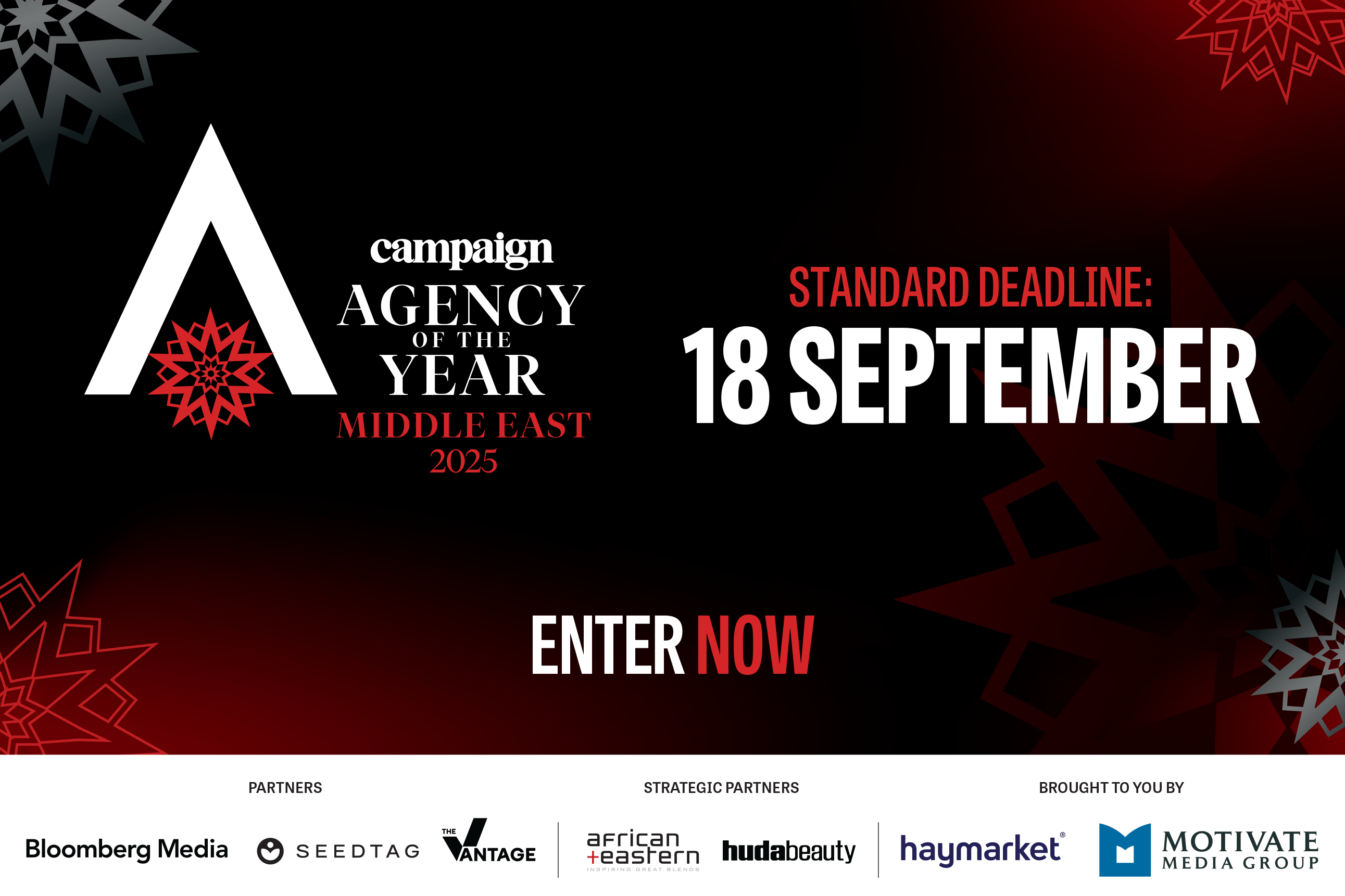 Standard Deadline for Agency of the Year Middle East Awards revealed