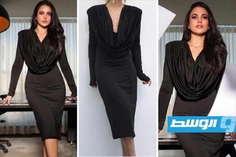 تفاصيل إطلالة درة السوداء