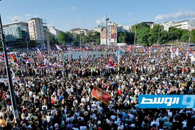 صربيا.. حشود كبرى في تظاهرة للمعارضة للمطالبة بانتخابات مبكرة