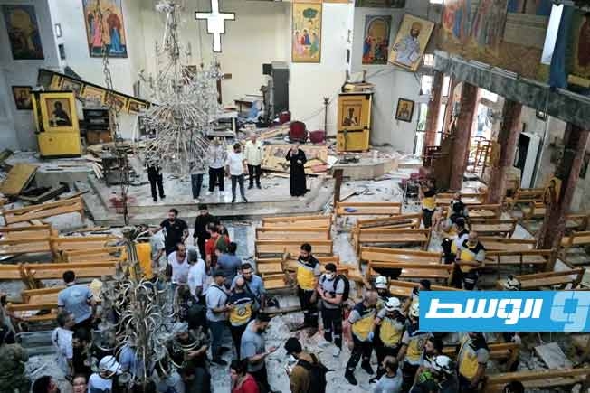 «التلفزيون السوري»: انتحاري فجّر حزامًا ناسفًا داخل كنيسة بدمشق موقعًا ضحايا