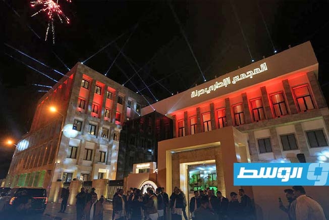 افتتاح المجمع الإداري في درنة بحضور عقيلة وحفتر وحماد (صور)