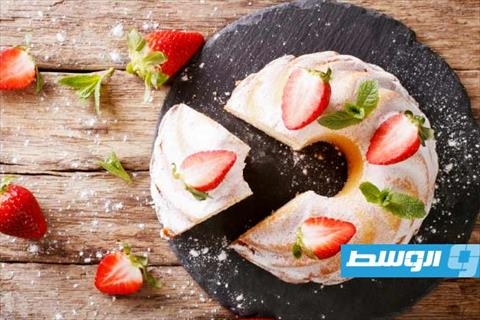 فراولة كيك دون فرن