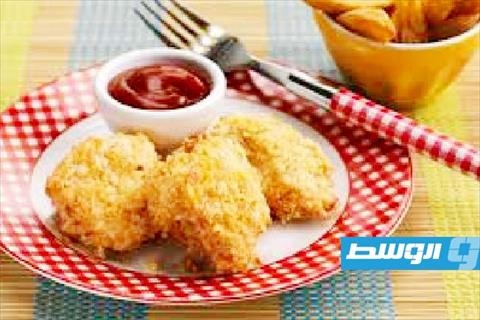 ناجتس في الفرن دون زيوت