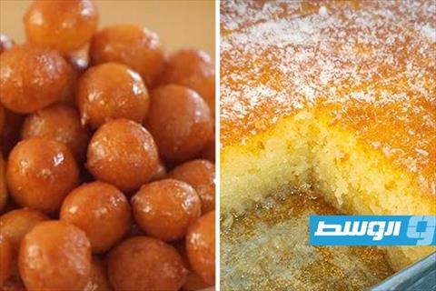 اللقيمات والبسبوسة حلوى سريعة وخفيفة في رمضان
