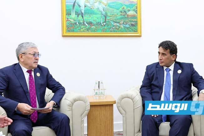 المنفي يبحث مع رئيس وزراء قرقيزستان تعزيز التعاون الاقتصادي والثقافي