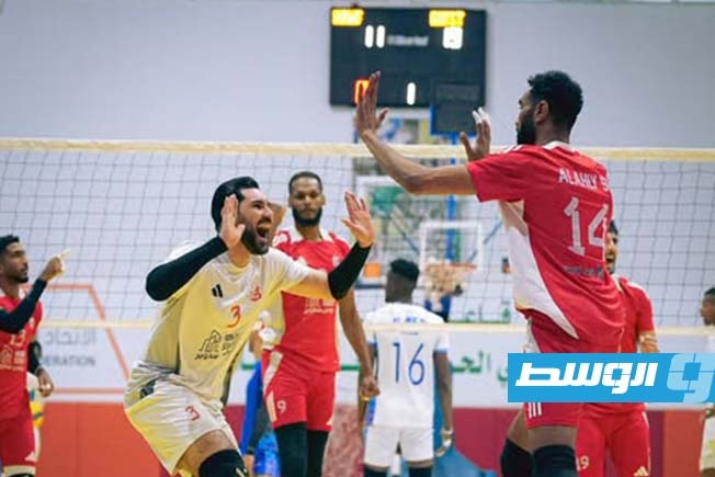 الأهلي بنغازي يعبر الهلال ويواجه النصر لتحديد بطل المجموعة الأولى في كأس الطائرة